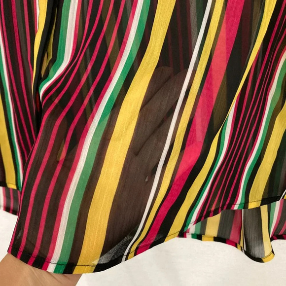 INC International Concepts Colorful Striped Soft Long Sleeve Button Down 1X - Picture 6 of 12